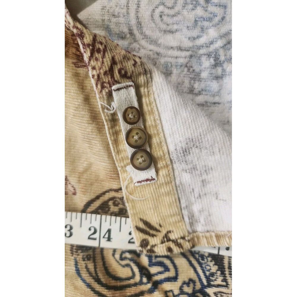 The Territory Ahead Multi/Paisley Corduroy Button Front Shirt Men's Large - Picture 5 of 14